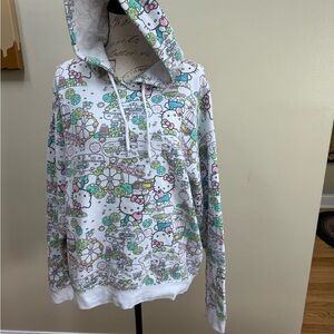 NEW Hello Kitty x SANRIO White Carnival Hoodie Sweatshirt XL